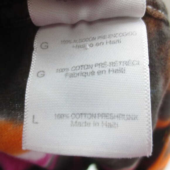 Gildan T Shirt Ultra Cotton Black Rainbow Tie Dye Tiger Stripe Unisex Top Size L - Picture 4 of 6